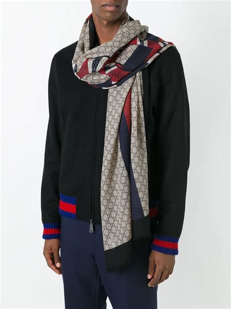 mens gucci scarves|gucci snake scarf men.